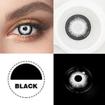 Glowing Black Contact Lenses